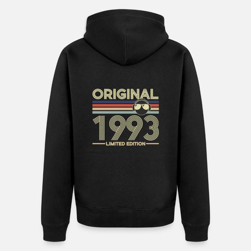 1993 - Veste à capuche bio Premium Unisexe - noir