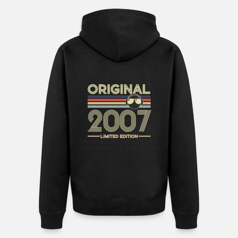 2007 - Unisex Premium Bio Zip Hoodie - Schwarz