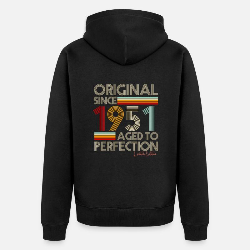 1951 - Veste à capuche bio Premium Unisexe - noir