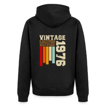 1976 - Veste à capuche bio Premium Unisexe - noir - Dos - Nico (187cm)