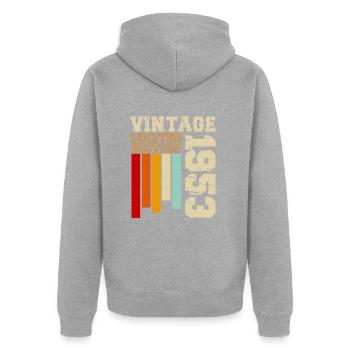 1953 - Veste à capuche bio Premium Unisexe - gris chiné - Dos - Nico (187cm)