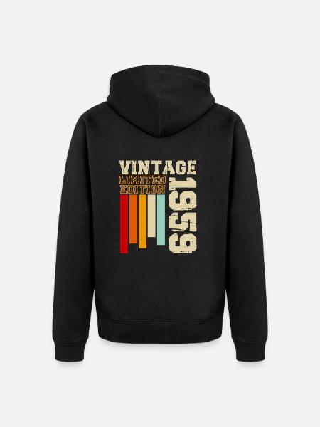 1959 - Unisex Premium Organic Zip Hoodie - black