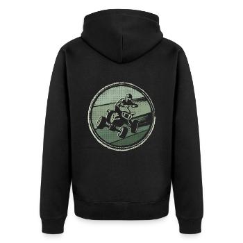 ATV Driver Motorsport Offroad Quad Rider Quad - Unisex Premium Organic Zip Hoodie - black - Back - Nico (187cm)