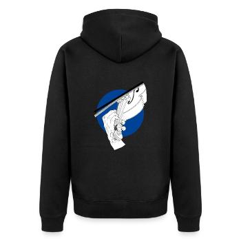 Violin Viola Viola Hand Instrument - Unisex Premium Organic Zip Hoodie - black - Back - Nico (187cm)