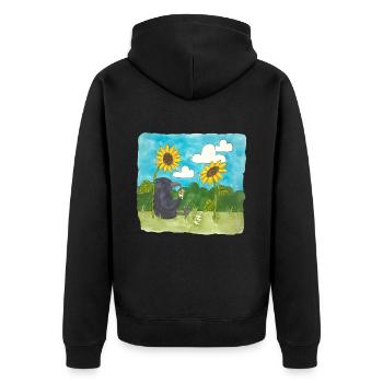 Raven Sunflowers chill Limonade d’été Heure d’été - Veste à capuche bio Premium Unisexe - noir - Dos - Nico (187cm)