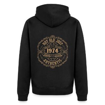 1974 Classique 1974 Cadeau Anniversaire 1974 Rétro - Veste à capuche bio Premium Unisexe - noir - Dos - Nico (187cm)