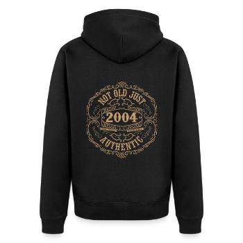 2004 Classic 2004 Retro Birthday Gift 2004 - Unisex Premium Organic Zip Hoodie - black - Back - Nico (187cm)