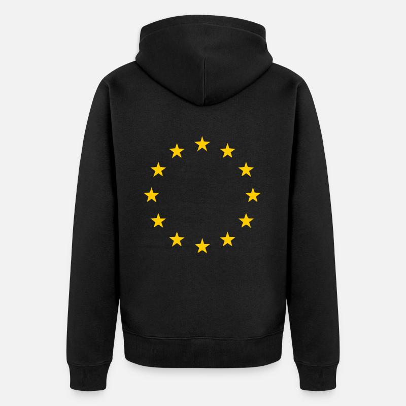 Drapeau de l’UE - Veste à capuche bio Premium Unisexe - noir