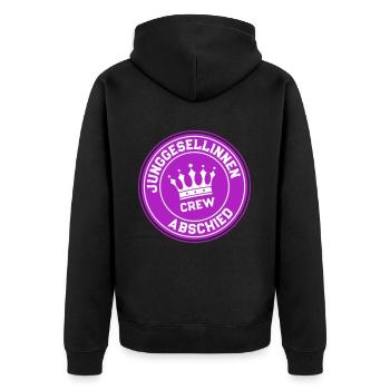 Junggesellinnenabschied Crew Jga - Unisex Premium Bio Zip Hoodie - Schwarz - Hinten - Nico (187cm)
