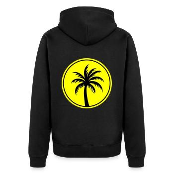 Palm Tree Holiday Beach - Unisex Premium Organic Zip Hoodie - black - Back - Nico (187cm)