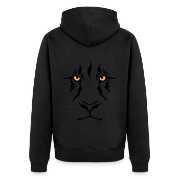 Le regard du lion - Veste à capuche bio Premium Unisexe - noir - Dos - Nico (187cm)