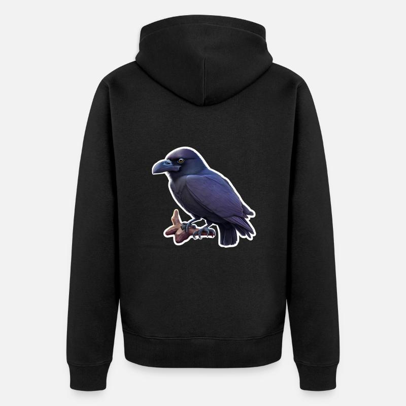 Corbeau - Veste à capuche bio Premium Unisexe - noir
