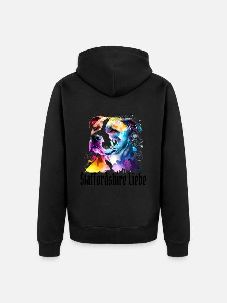American Staffordshire - Unisex Premium Organic Zip Hoodie - black
