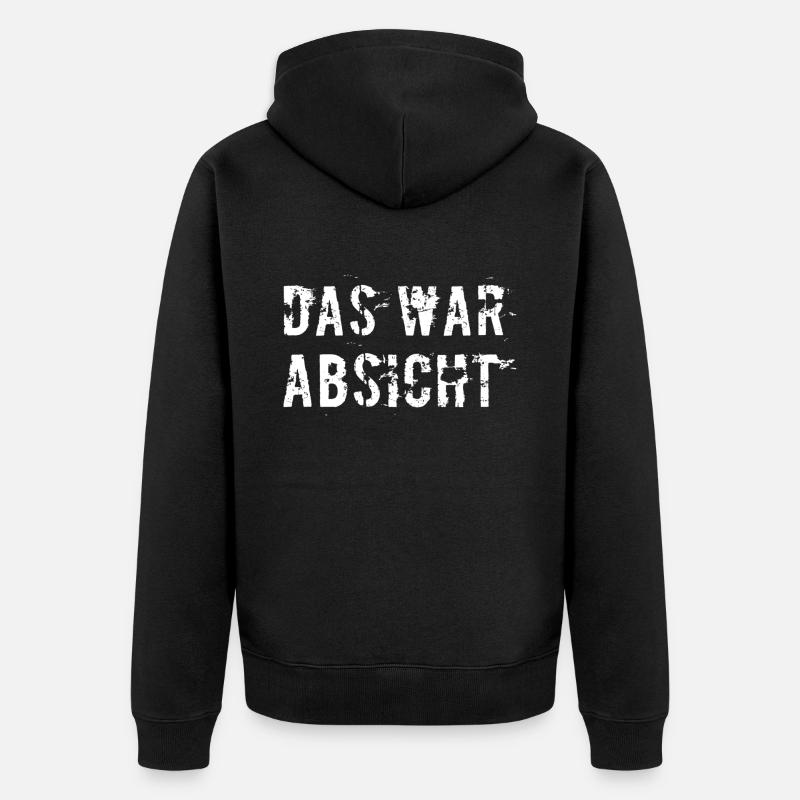 ich wollte es so - Unisex Premium Bio Zip Hoodie - Schwarz