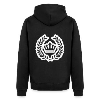 Symbole de couronne - Veste à capuche bio Premium Unisexe - noir - Dos - Nico (187cm)