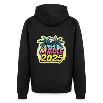 Malle 2025 Palmiers Majorque - Veste à capuche bio Premium Unisexe - noir - Dos - Nico (187cm)