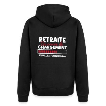 Retraite en cours de chargement - Veste à capuche bio Premium Unisexe - noir - Dos - Nico (187cm)
