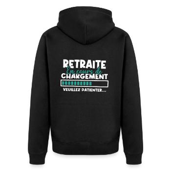 Retraite en cours de chargement - Veste à capuche bio Premium Unisexe - noir - Dos - Nico (187cm)
