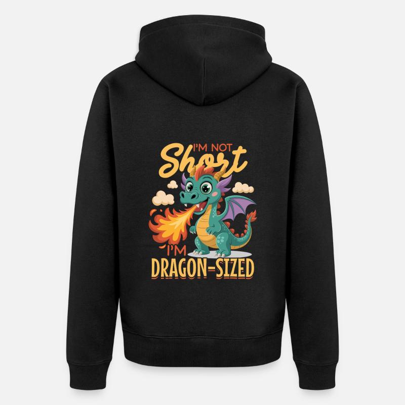 Fantasy Dragon Mythical Creatures - Unisex Premium Bio Zip Hoodie - Schwarz
