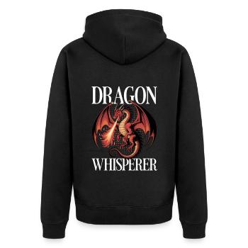 Fantasy Dragon Mythical Creatures - Unisex Premium Organic Zip Hoodie - black - Back - Nico (187cm)