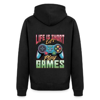 Gamer Gaming Controller Jeu Vidéo - Veste à capuche bio Premium Unisexe - noir - Dos - Nico (187cm)