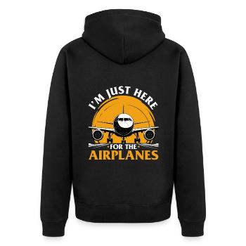 Avion Enfants Voyage Pilote Tout-petit - Veste à capuche bio Premium Unisexe - noir - Dos - Nico (187cm)
