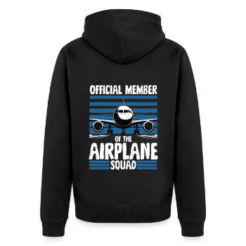 Avion Enfants Voyage Pilote Tout-petit - Veste à capuche bio Premium Unisexe - noir - Dos - Nico (187cm)