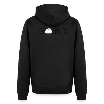 Cloud - Unisex Premium Organic Zip Hoodie - black - Back - Nico (187cm)