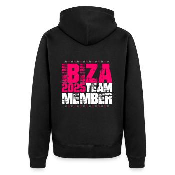Ibiza 2025 Team - Unisex Premium Organic Zip Hoodie - black - Back - Nico (187cm)