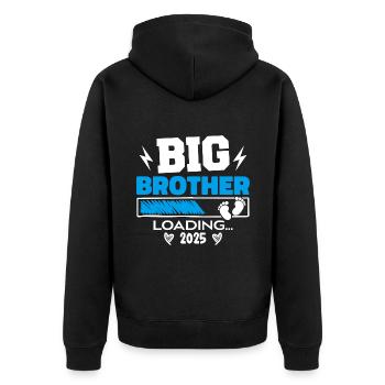 Big Brother Loading 2025 Promoted To Big Brother - Veste à capuche bio Premium Unisexe - noir - Dos - Nico (187cm)