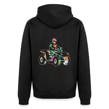 VTT Biker Tout-terrain Quad Rider Filles Quad - Veste à capuche bio Premium Unisexe - noir - Dos - Nico (187cm)