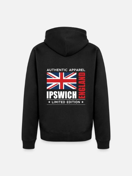 Ipswich - Unisex Premium Bio Zip Hoodie - Schwarz