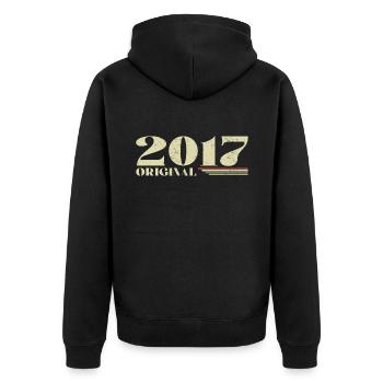 Original 2017 Vintage 2017 anniversaire 2017 rétro - Veste à capuche bio Premium Unisexe - noir - Dos - Nico (187cm)