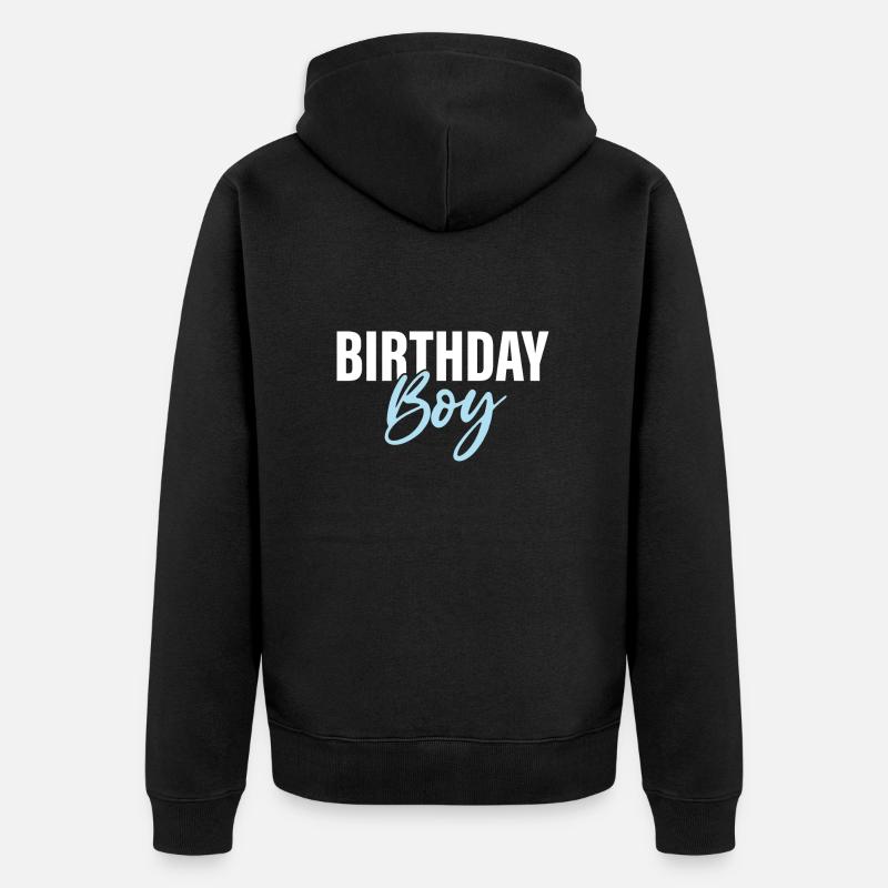 Anniversaire Garçon - Veste à capuche bio Premium Unisexe - noir