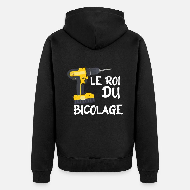 le roi du bricolage - Bricolage - Veste à capuche bio Premium Unisexe - noir