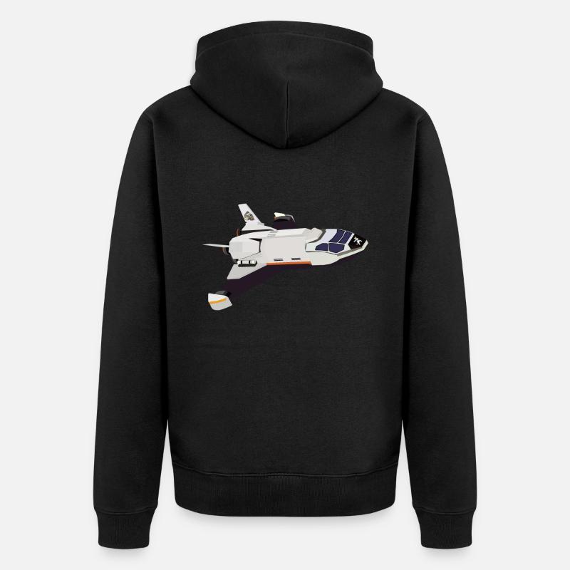 Vol de la navette spatiale - Veste à capuche bio Premium Unisexe - noir