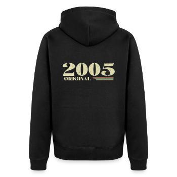 Original 2005 Vintage 2005 anniversaire 2005 rétro - Veste à capuche bio Premium Unisexe - noir - Dos - Nico (187cm)