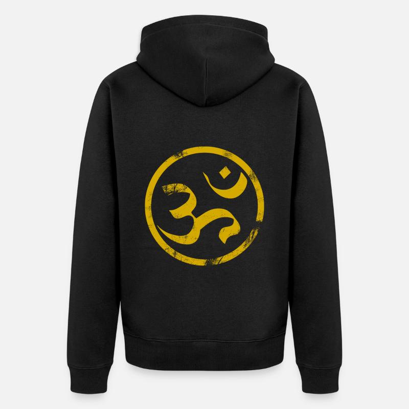 Om sanskrit - Veste à capuche bio Premium Unisexe - noir