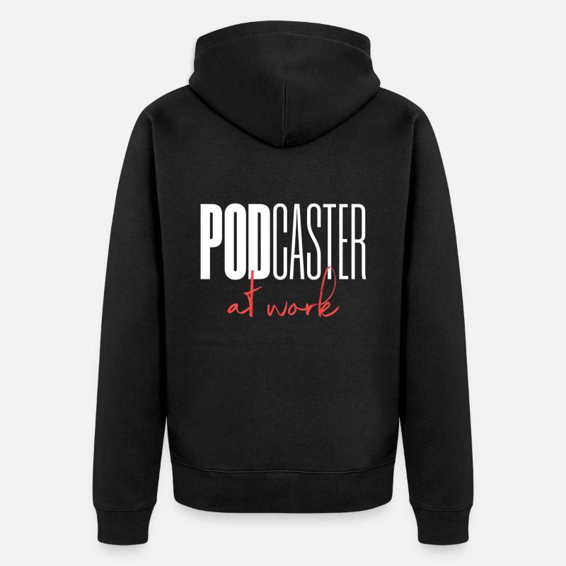 Podcaster Podcast au travail - Veste à capuche bio Premium Unisexe - noir