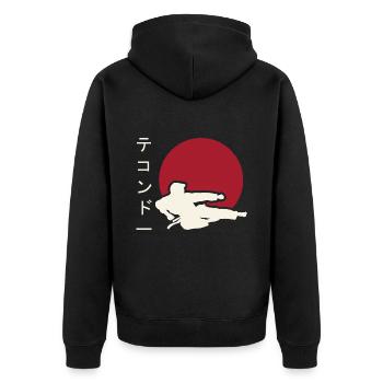 Arts martiaux de Taekwondo. Cadeau taekwondo.Japon - Veste à capuche bio Premium Unisexe - noir - Dos - Nico (187cm)