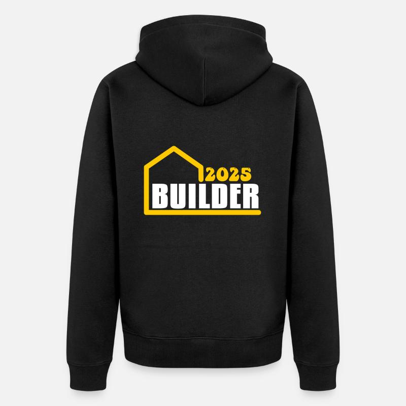 Construction de maisons 2025 - Veste à capuche bio Premium Unisexe - noir