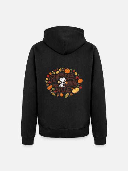 Fistaszki Design Jesień z powiedzeniem i Snoopym - Premium økologisk unisex-hættejakke - sort