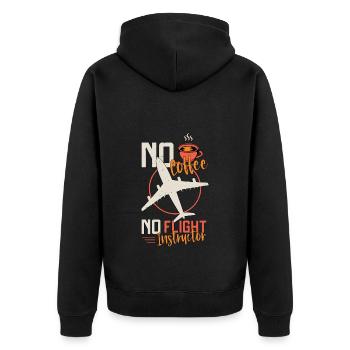 Instructeur de vol Pas de café Aviation Amateur de café - Veste à capuche bio Premium Unisexe - noir - Dos - Nico (187cm)