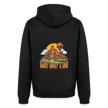 Hot Air Ballooning Got Air I Do Balloon Aircraft - Unisex Premium Bio Zip Hoodie - Schwarz - Hinten - Nico (187cm)