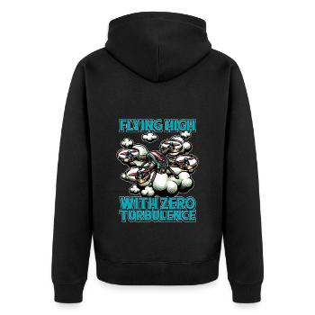 Drone Enthusiast Flying High With Drone Racing - Unisex Premium Organic Zip Hoodie - black - Back - Nico (187cm)