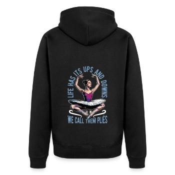 La vie de ballet a ses hauts et ses bas Danse Sport - Veste à capuche bio Premium Unisexe - noir - Dos - Nico (187cm)
