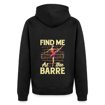 Ballet Retrouvez-moi à la barre Amateur de musique classique - Veste à capuche bio Premium Unisexe - noir - Dos - Nico (187cm)