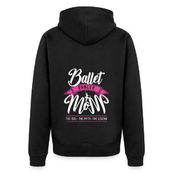 Ballet Dancer Mom The Idol Loves Classical Music - Unisex Premium Bio Zip Hoodie - Schwarz - Hinten - Nico (187cm)