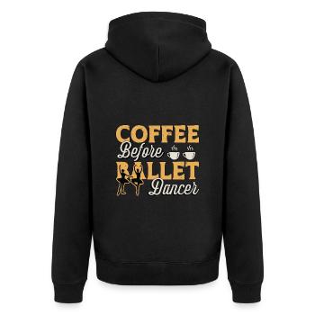 Ballet Dancer Coffee Dance Sport Coffee Lover - Unisex Premium Organic Zip Hoodie - black - Back - Nico (187cm)