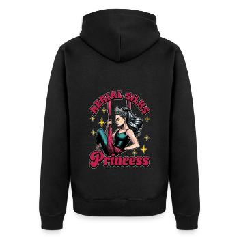 Acro Dance Aerial Silks Princess Acrobatic Dancing - Unisex Premium Bio Zip Hoodie - Schwarz - Hinten - Nico (187cm)